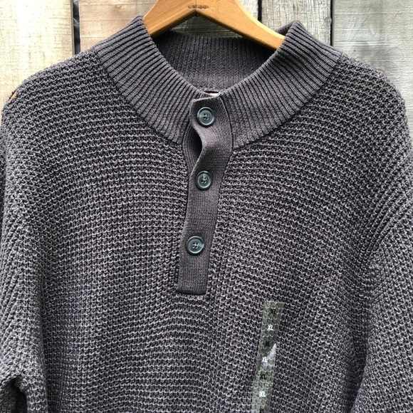 Men’s Croft and Barrow Knitted Gray Sweater XL - Picture 2 of 10